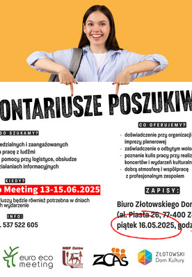 Wolontariusze poszukiwani! Euro Eco Meeting 2025