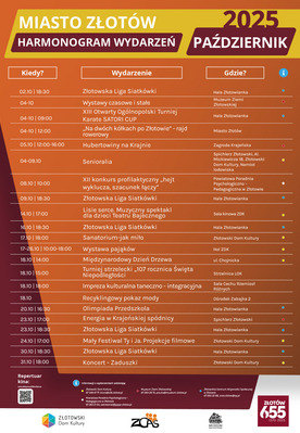 Harmonogram wydarzeń - październik 2025