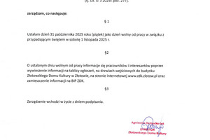 Zarządzenie nr 12/2025 z dnia 20.10.2025