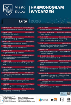 Harmonogram wydarzeń - luty 2026