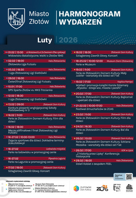 Harmonogram wydarzeń - luty 2026
