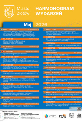 Harmonogram wydarzeń - maj 2026
