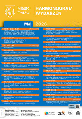 Harmonogram wydarzeń - maj 2026