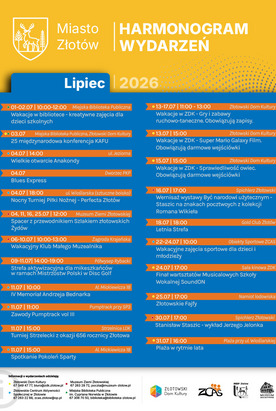 Harmonogram wydarzeń - lipiec 2026